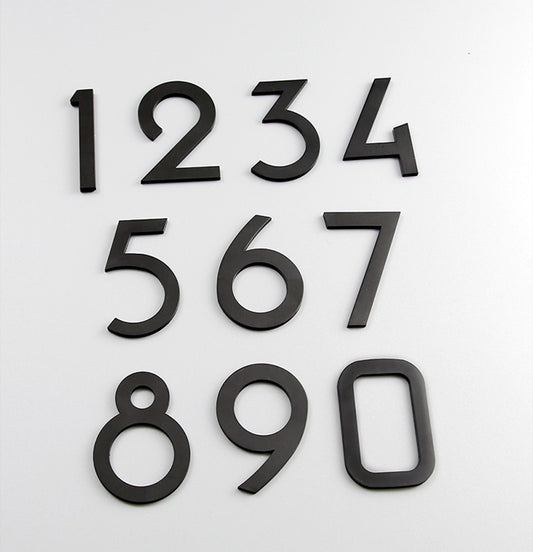 Self-adhesive Brass House Door Numbers for Address Door Mailbox Modern Golden Black House Numbers