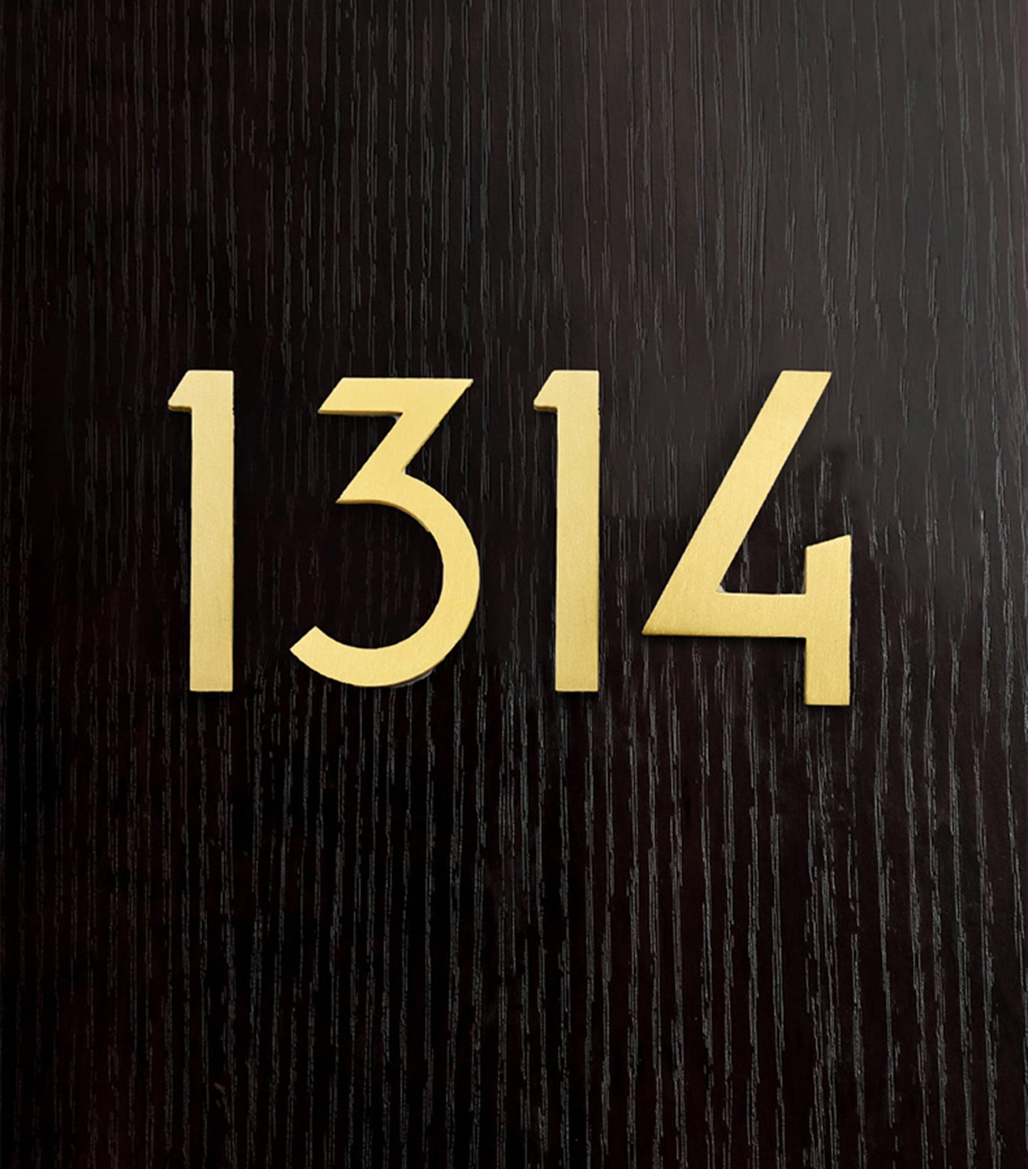 Self-adhesive Brass House Door Numbers for Address Door Mailbox Modern Golden Black House Numbers