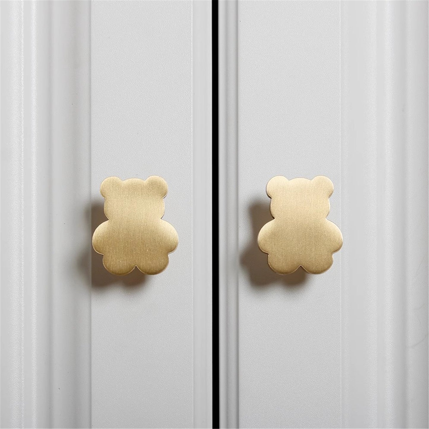Brass Drawer Pulls Little Bear Modern Wardrobe Handles Cupboard Kitchen Cabinet Dresser Knob Hardware Home Decor
