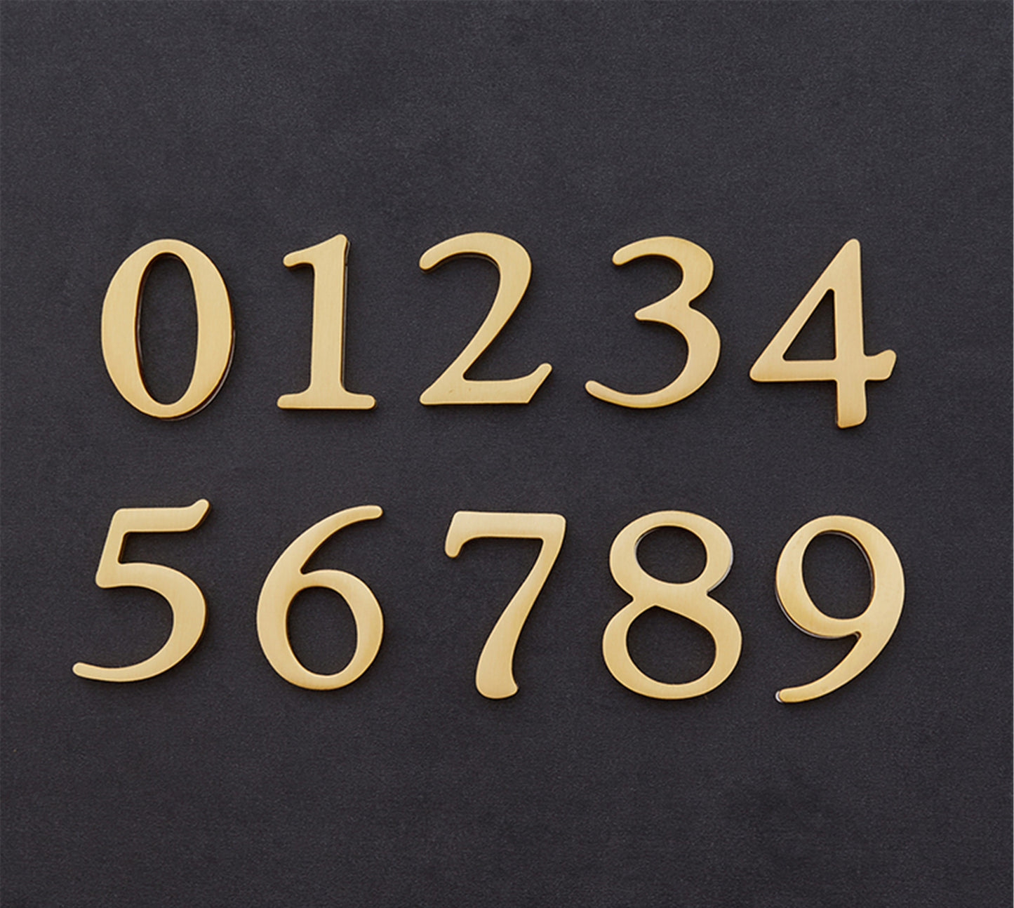 Self-adhesive Brass House Numbers Symbols Alphabet for Address Door Mailbox Decor Modern Golden House Numbers