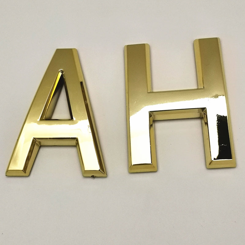 Self-adhesive Resin House Numbers Gold Symbols Alphabet for Address Door Mailbox Decor Modern House Numbers Resin 70*48*8mm