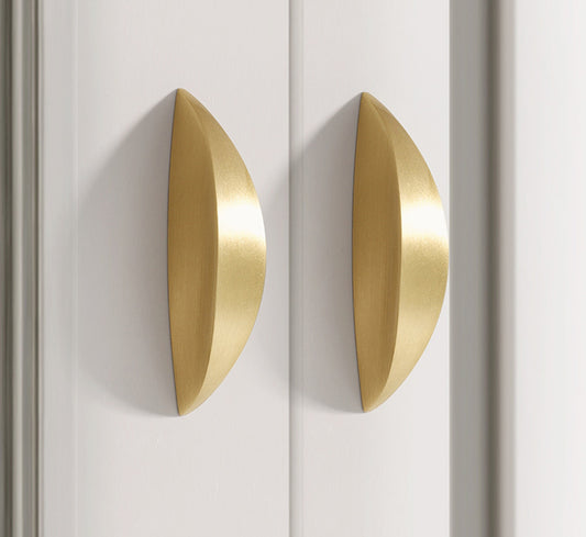 Solid Brass Door Handles Drawer Pulls Wardrobe Cupboard Bookcase Kitchen Cabinet Dresser Gold Pulls Modern Home Decor