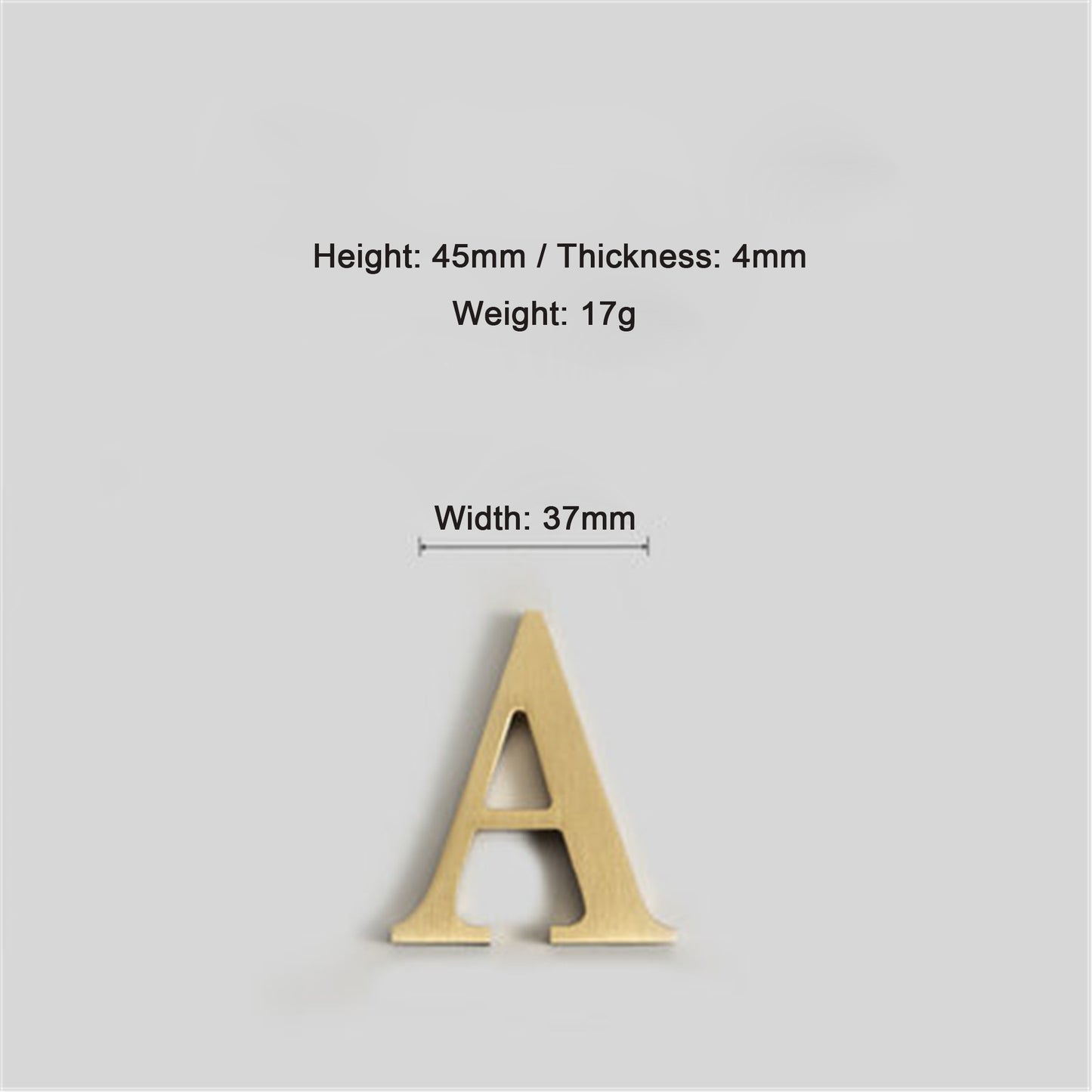 Self-adhesive Brass House Numbers Symbols Alphabet for Address Door Mailbox Decor Modern Golden House Numbers