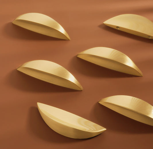 Solid Brass Door Handles Drawer Pulls Wardrobe Cupboard Bookcase Kitchen Cabinet Dresser Gold Pulls Modern Home Decor