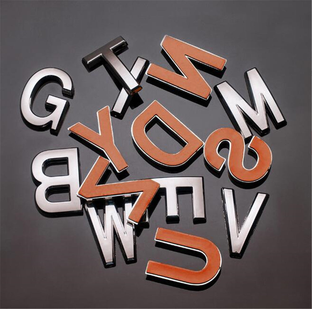 Self-adhesive House Numbers Symbols Alphabet for Address Door Mailbox Decor Modern House Numbers