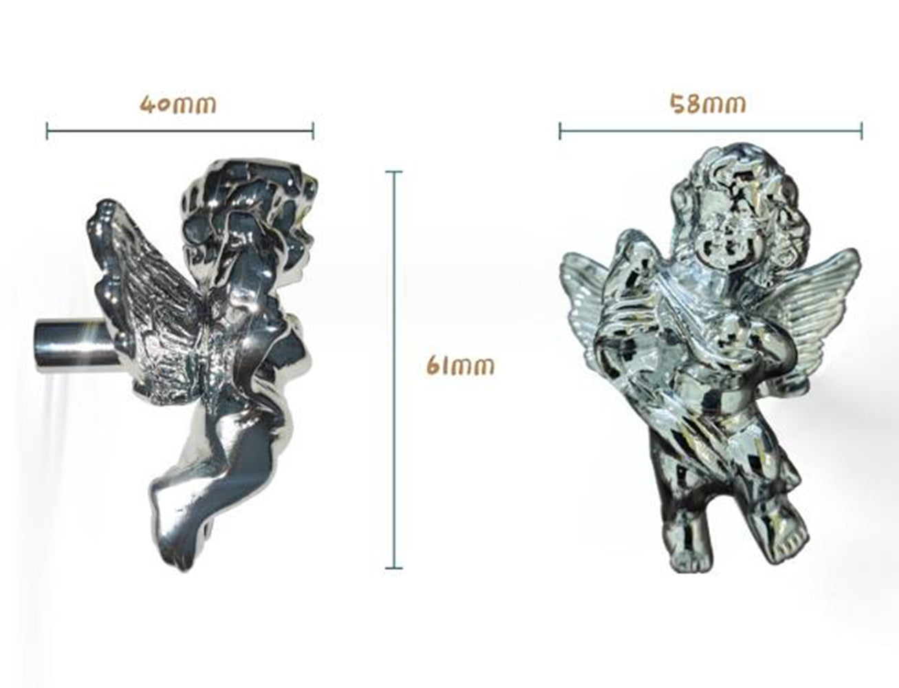 Brass Drawer Pulls Cherub Door Handles Wardrobe Cupboard Bookcase Kitchen Cabinet Dresser Gold Pulls Modern Home Decor