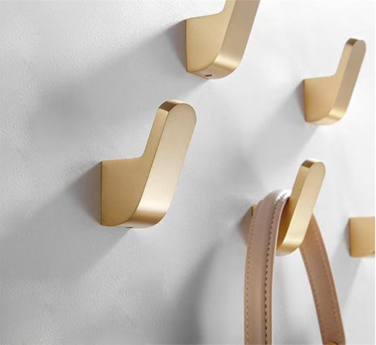 Brass Solid Hooks Coat Wall Hook Wall-mounted Coat Hangers Racks Hooks Bathroom Towel Scarves Keys Hook Hardware