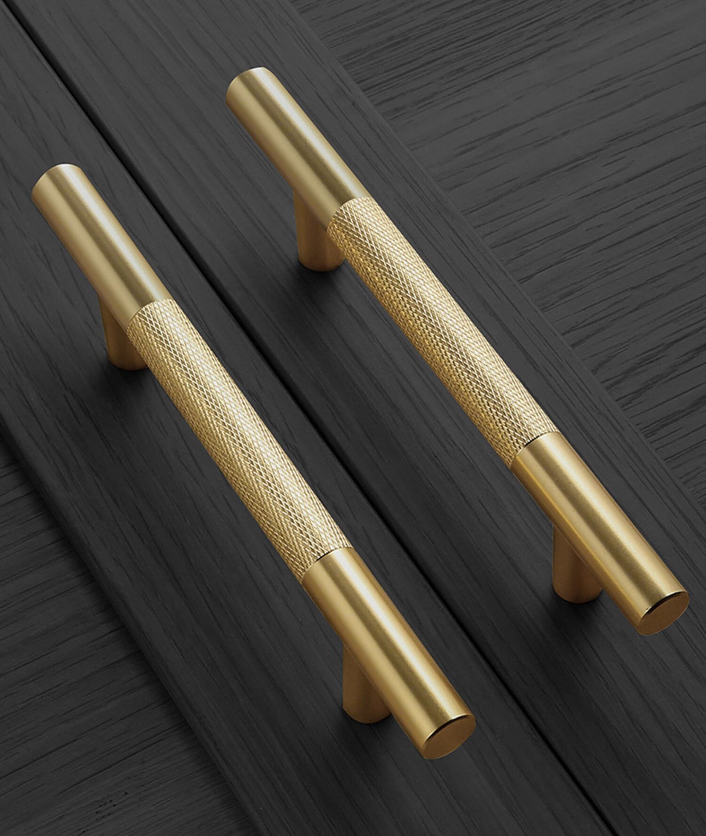 Solid Brass Drawer Pulls Modern T Knobs Bar Drawer Handles Cupboard Kitchen Cabinet Dresser Long Pull Hardware Gold Black Bronze