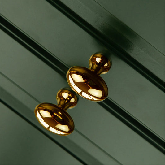 Solid Brass Drawer Knob Pulls Modern Door Handles Cupboard Cabinet Wardrobe Door Dresser Knob Gold Home Decor