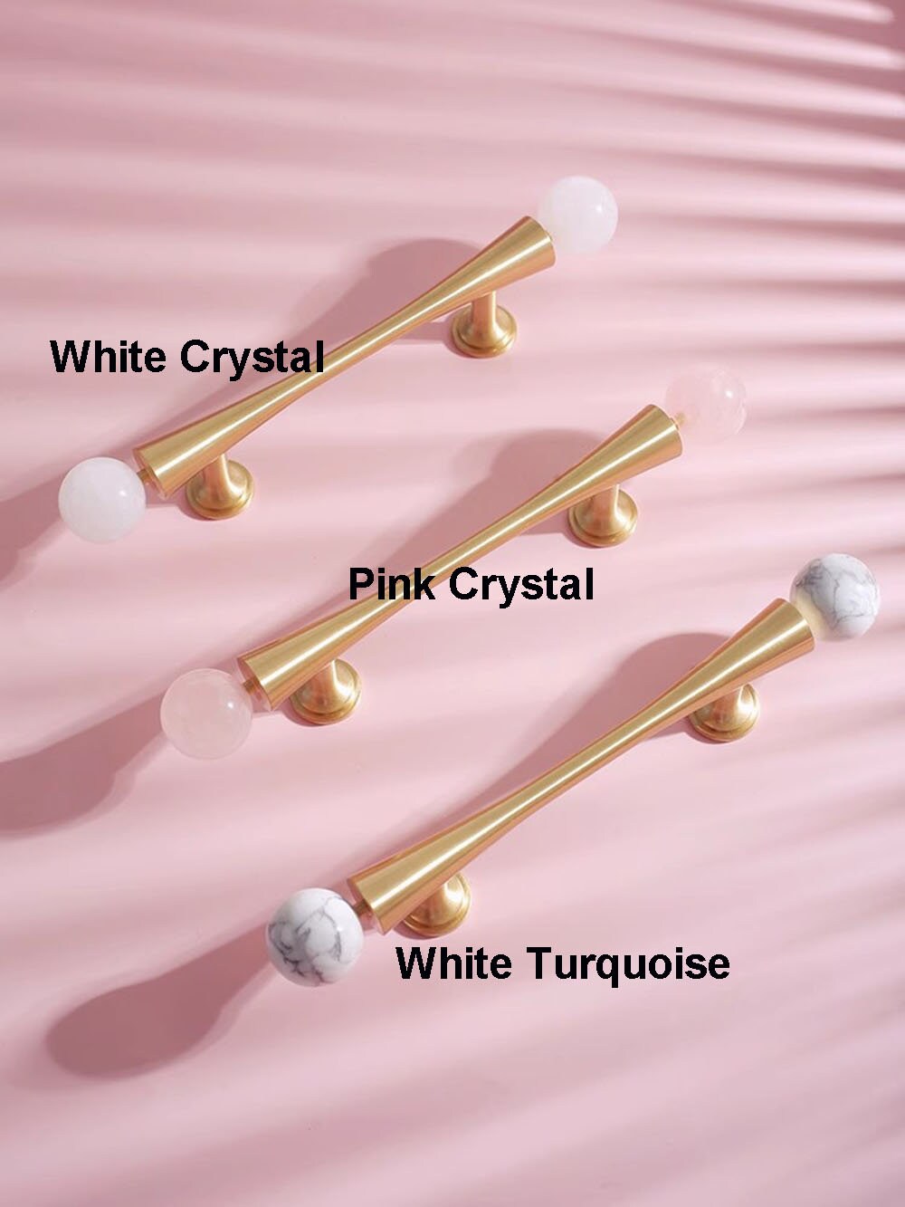 Brass Drawer Pulls Crystal Door Handles Cupboard Kitchen Cabinet Dresser Wardrobe Door Long Pull