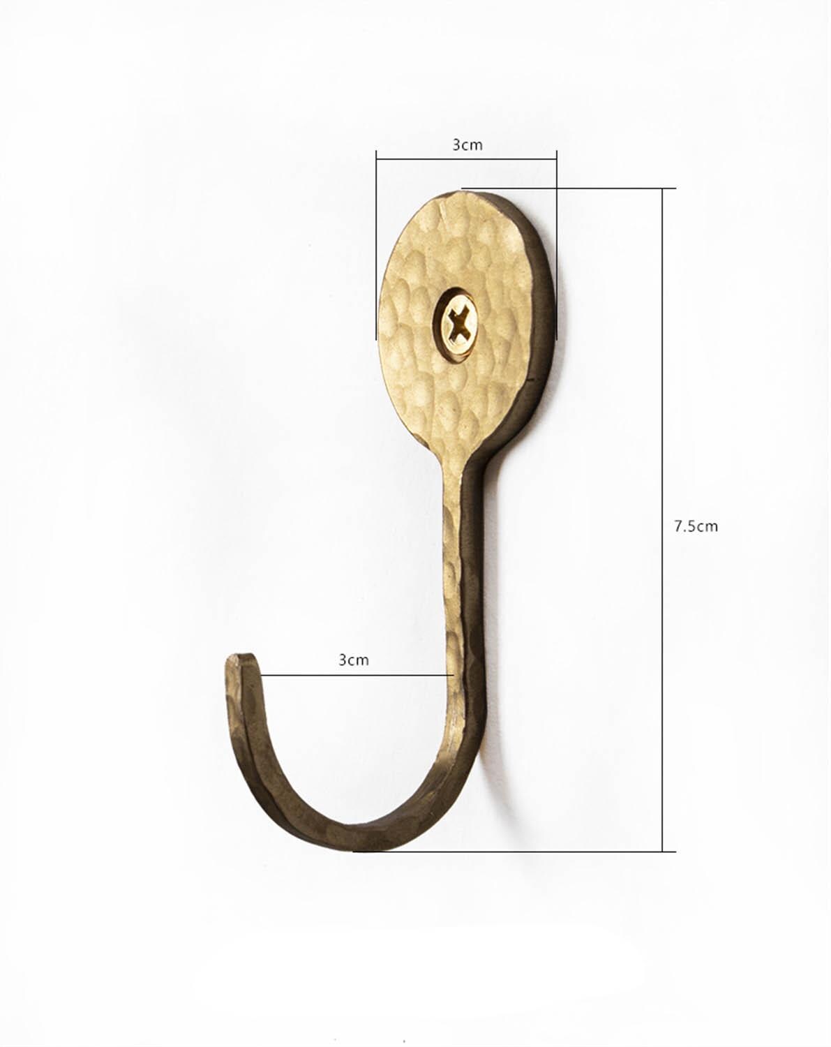 Brass Hooks Coat Keys Wall Hook Wall-mounted Coat Hangers Racks Hooks Bathroom Scarves Hook Hardware